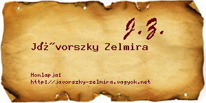 Jávorszky Zelmira névjegykártya